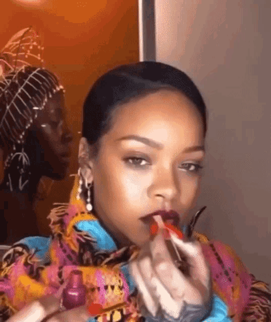 Rihoutdid Rihanna GIF - Rihoutdid Rihanna Rihanna Makeup GIFs