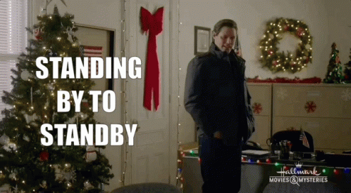 Justin Bruening Swept Up By Christmas GIF - Justin Bruening Swept Up By Christmas Standing By To Standby GIFs