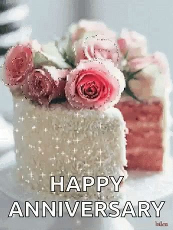 Cake Roses GIF - Cake Roses Happy Anniversary GIFs