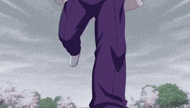 a person in purple pants is running in the air