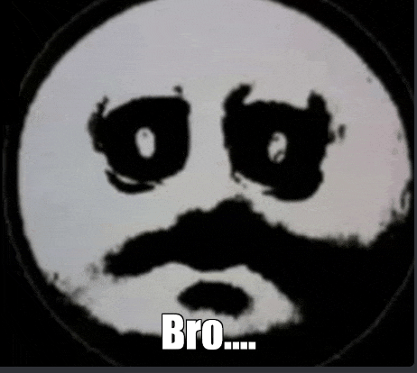 a black and white drawing of a panda face with the words `` bro '' written on it .
