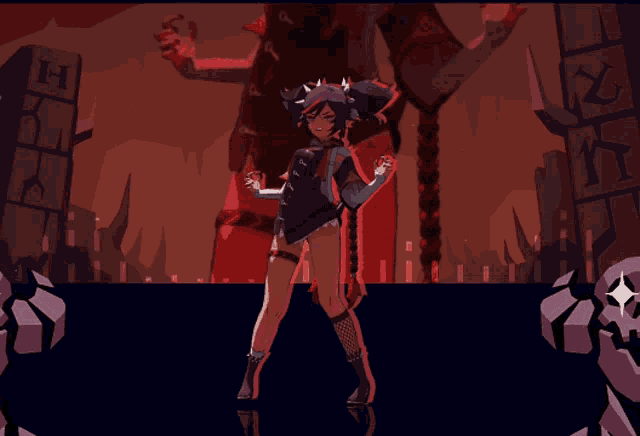 a cartoon drawing of a girl with spikes on her head