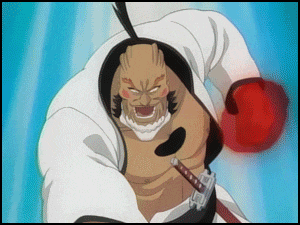 a cartoon character is holding a sword in his hand