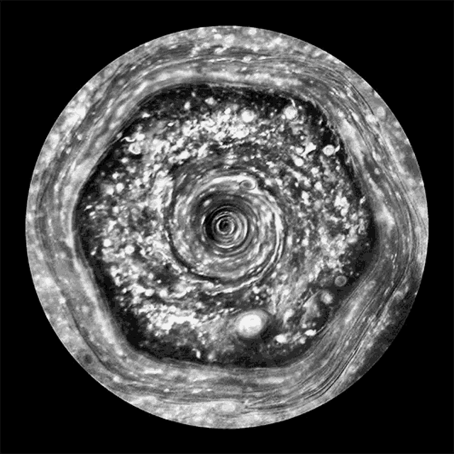 a black and white image of a swirl in the middle of a circle
