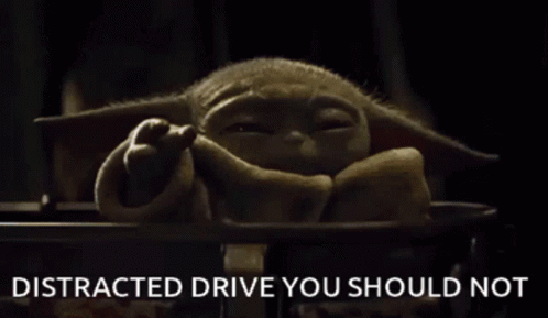 Distracted Drive You Should Not Baby Yoda GIF - Distracted Drive You Should Not Baby Yoda The Mandalorian GIFs