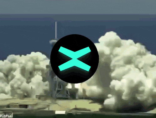 a rocket is being launched with a green x in the middle