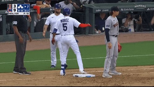 a baseball player with the name morel on his back