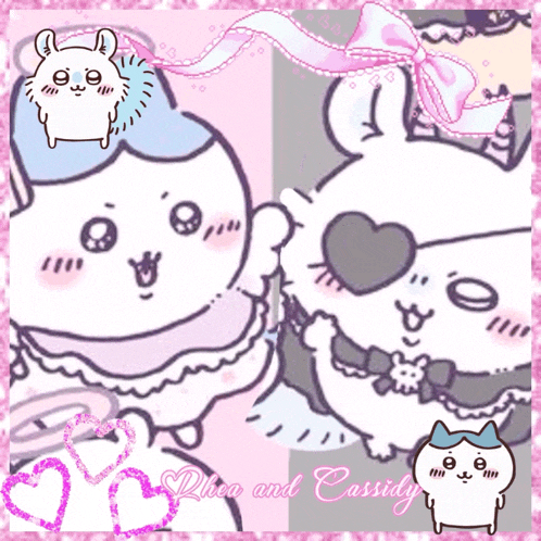 a couple of cartoon characters named rhea and cassidy are shown