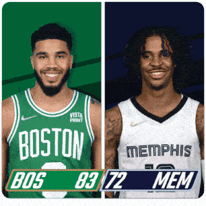 Boston Celtics (83) Vs. Memphis Grizzlies (72) Third-fourth Period Break GIF - Nba Basketball Nba 2021 GIFs