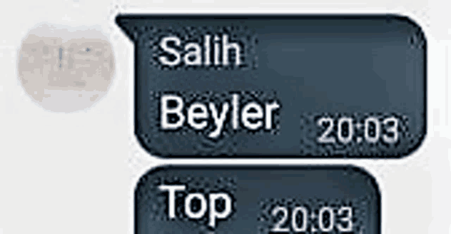 a screenshot of a text message from salih beyler