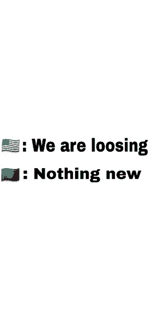 a white background with the words we are loosing nothing new on it