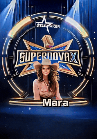 a poster for a show called supernovax with a woman in a cowboy hat