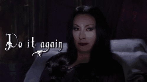 a picture of a woman with the words do it again