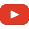 a red play button with a white triangle in the middle .