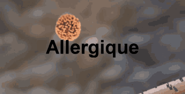 the word allergique that is on a blurred background