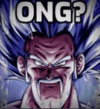 a cartoon of a man with a beard is screaming with the words `` ong ? ''