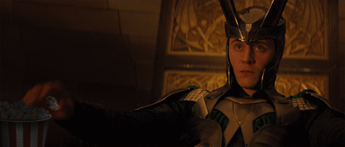 Gods Eat Popcorn Too GIF - Loki Tom Hiddleston Serious GIFs