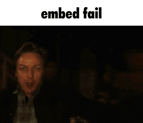 a blurry picture of a woman with the words embed fail below it