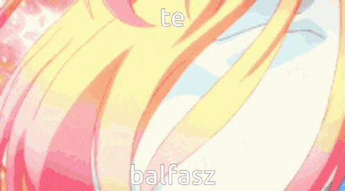 a cartoon of a girl with long blonde hair and the words balfasz on the bottom