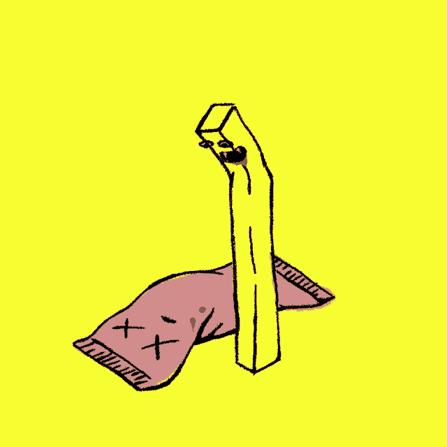 a cartoon drawing of a scarf with the letters x and x on it