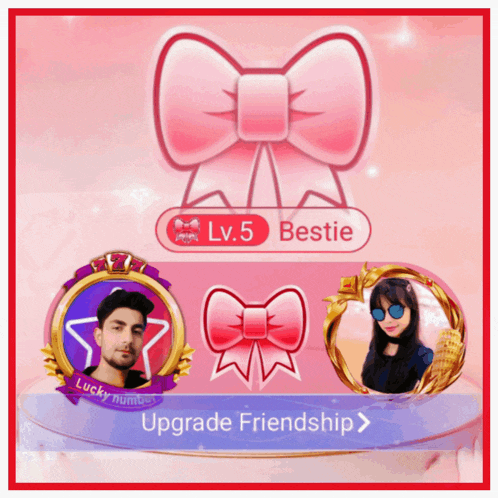 a lv.5 bestie is being upgraded to a lucky number