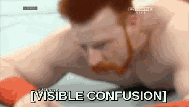 Wwe Visible Confusion GIF - Wwe Visible Confusion Sheamus GIFs