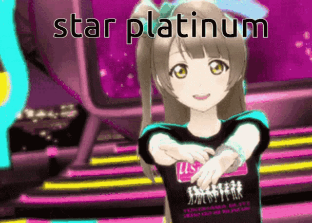 a cartoon girl is wearing a shirt that says ' us ' on it