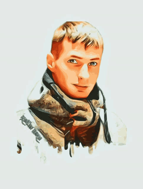 a painting of a young man with the name roberto written on the bottom