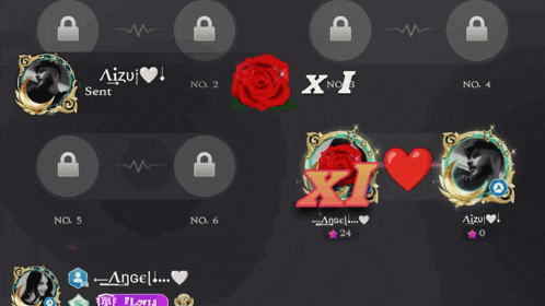 a screenshot of a video game with the name aizui sent
