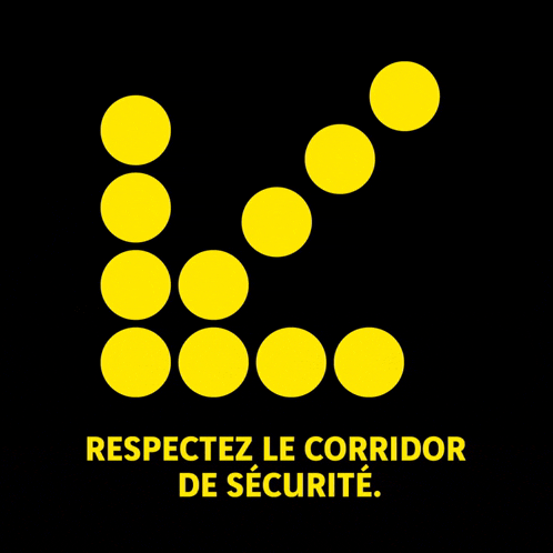 a sign that says respectez le corridor de securite on it