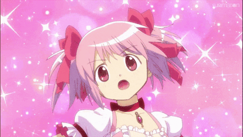 a pink and purple background with a few sparkles on it