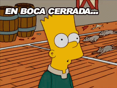 En Boca Cerrada No Entran Ratas GIF - Bart Simpson Boca Cerrada Ratas GIFs