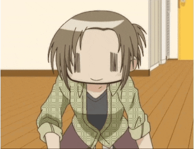 a cartoon drawing of a girl with a small face