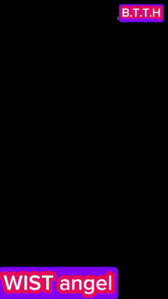 a close up of a woman 's face with the words wist angel on the bottom
