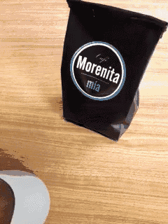 a bag of morenita mia coffee sits on a table