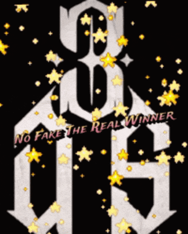 a sign that says no fake the real winner on it