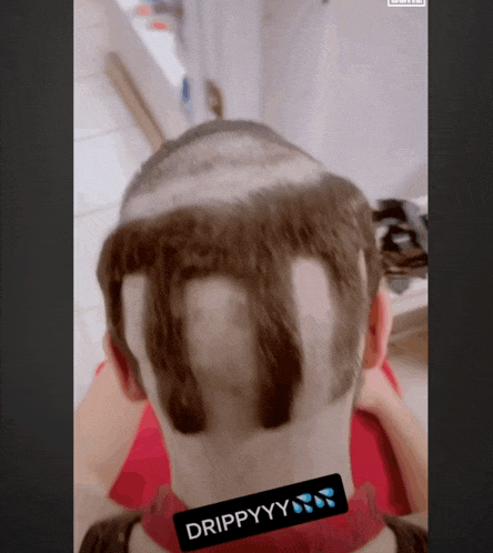 a man 's head with the word drippyyy on it