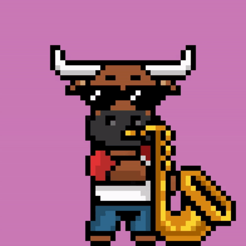 Bullish Saxophone GIF - Bullish Saxophone Bull GIFs