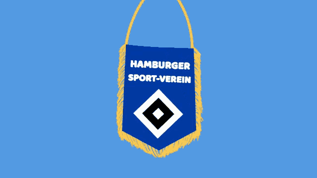 a blue banner with the words hamburger sport-verein written on it