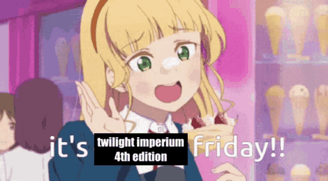 twilight imperium 4th edition is being advertised in this cartoon