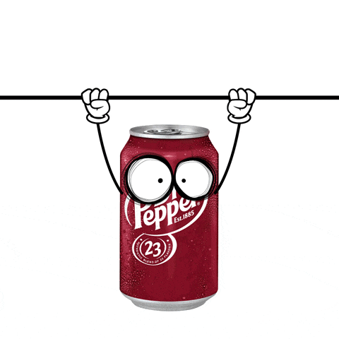 a cartoon of a can of tepper with eyes and hands
