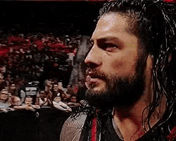 Roman Reigns Lip Licking GIF