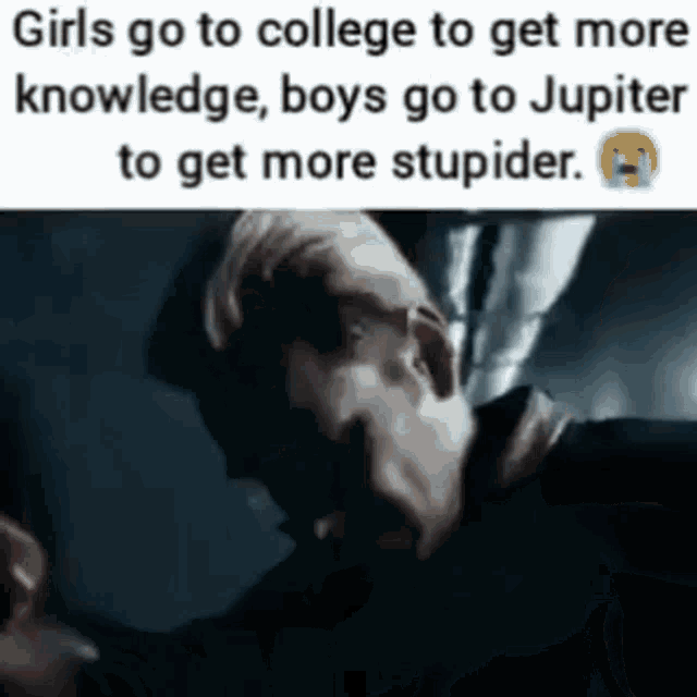 a man is being kissed by a woman in a meme .