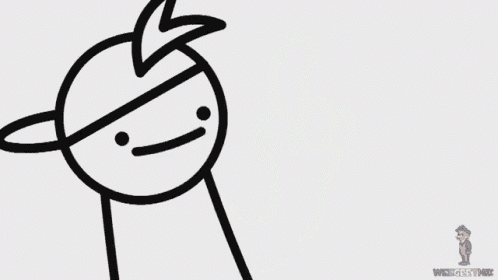 a cartoon character is typing on a computer keyboard