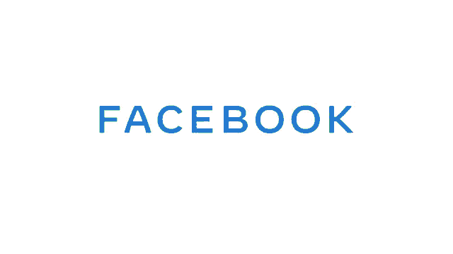 a white background with facebook written in a rainbow of colors