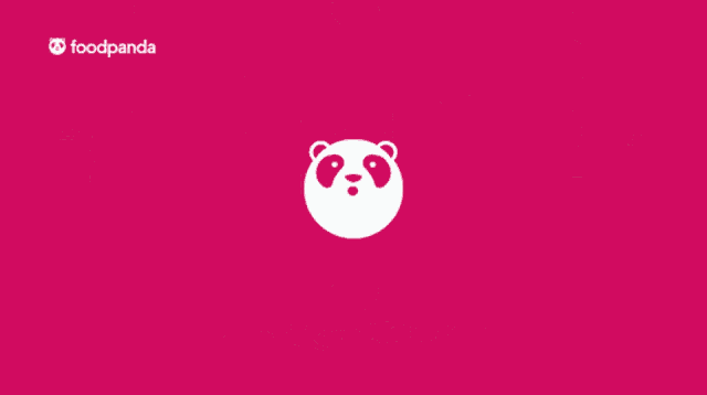 a pink background with foodpanda written on the bottom