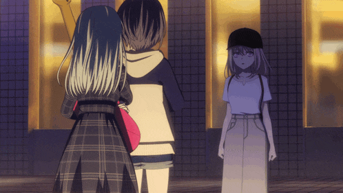 a girl in a plaid dress stands next to a girl in a white shirt