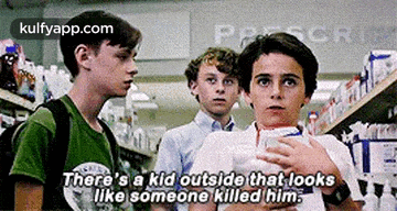 there is a kid outside that looks like someone killed him in the movie it .