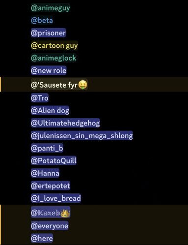 a screenshot of a conversation between animeguy beta prisoner cartoon guy animeglock and sausete fyr