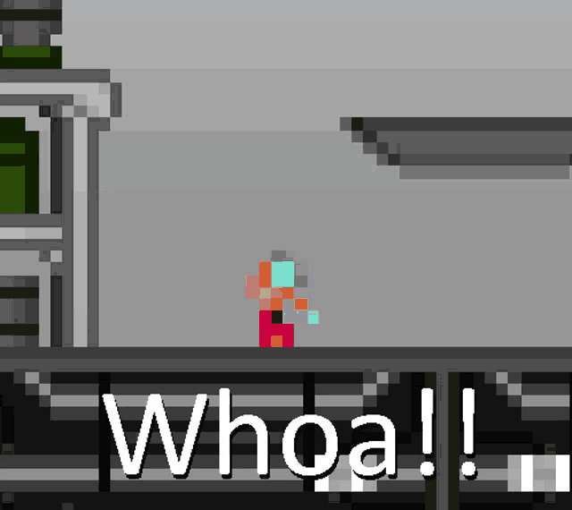 a pixel art scene with the words whoa on the bottom right